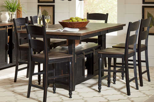 Vintage Black - High/Low Dining Table